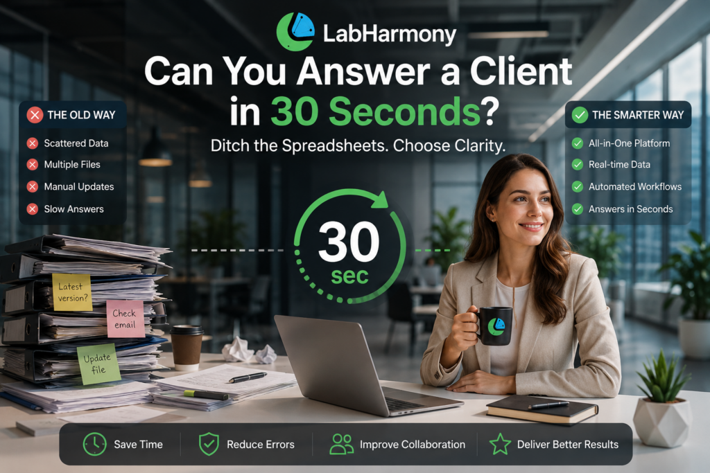 Can You Answer a Client in 30 Seconds? | Modern Laboratory Workflow